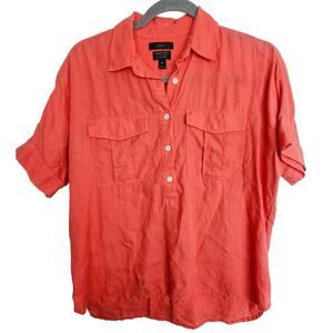 J. Crew Womens Baird McNutt 100% Linen Tunic Size 6P Coastal Resortwear Preppy